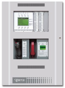 EST3 Fire alarm panel with LCD display, microphone and handset. Available from Fire Alarm Systems installer, IES, in Pittsburgh, PA